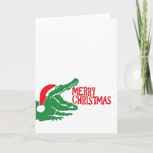 Carte de voeux de Noël d'alligator (Devant)