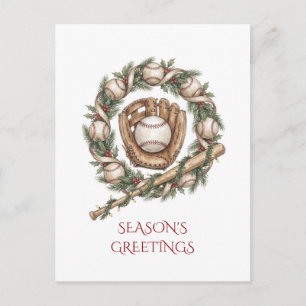 Carte de vœux de Noël de baseball