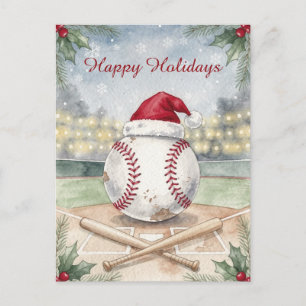 Carte de vœux de Noël de baseball