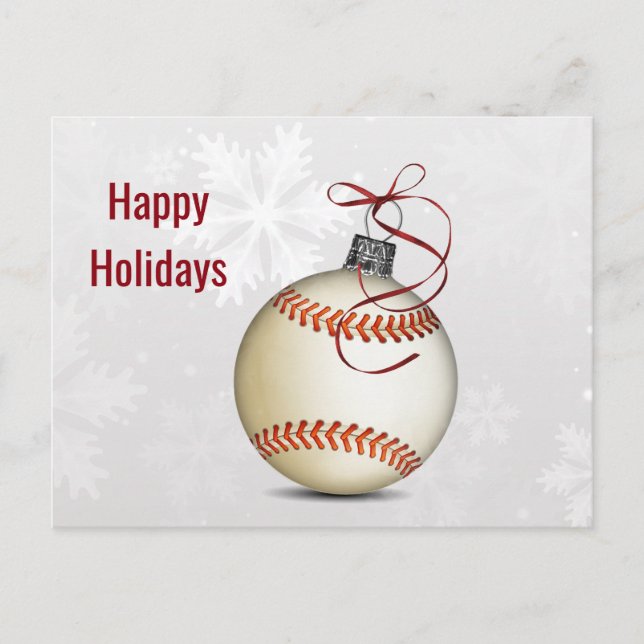 Carte de vœux de Noël de baseball (Devant)