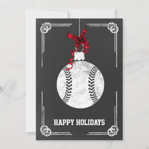 Carte de vœux de Noël de baseball