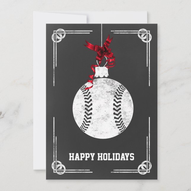 Carte de vœux de Noël de baseball (Devant)