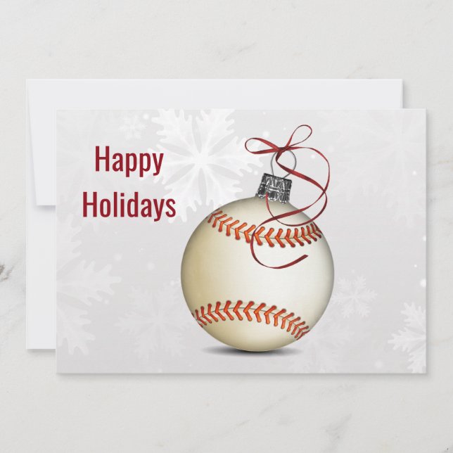Carte de vœux de Noël de baseball (Devant)