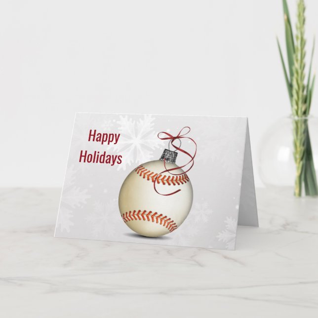 Carte de vœux de Noël de baseball (Devant)