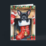 Carte de voeux de Noël de Chien Schipperke noir<br><div class="desc">Vivez un tourbillon de vacances amusant avec ce chien de Noël de conception ludique! Plein d'énergie festive,  il capture la joie de la saison avec un thème fantasque et chaleureux,  parfait pour répandre la joie.</div>