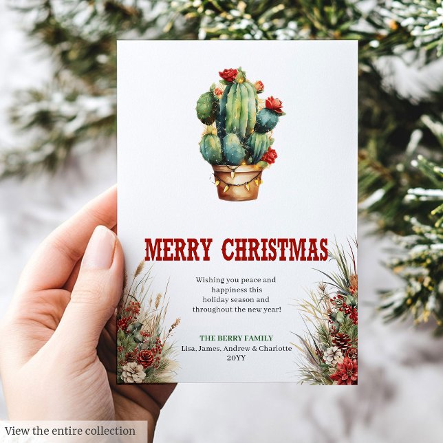 Carte de vœux de Noël de cow-boy rustique (Rustic Cowboy Country Holiday Greeting Card)