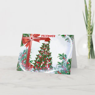 Carte de voeux de Noël de décembre