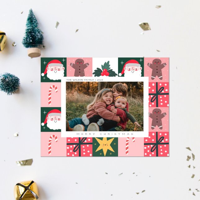 Carte de vœux de Noël de famille de joie de Noël (Créateur téléchargé)