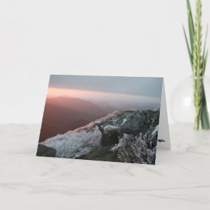 Carte de voeux de Noël de glace de givre