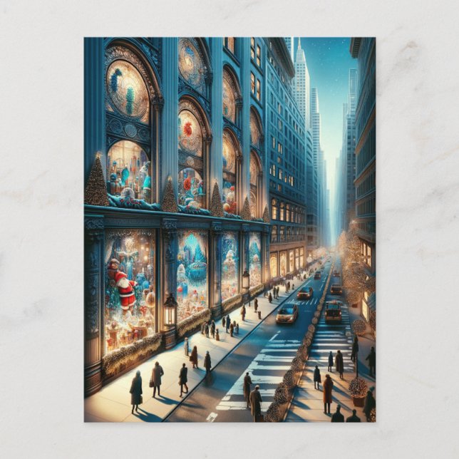Carte de vœux de Noël de la Cinquième Avenue. (Devant)