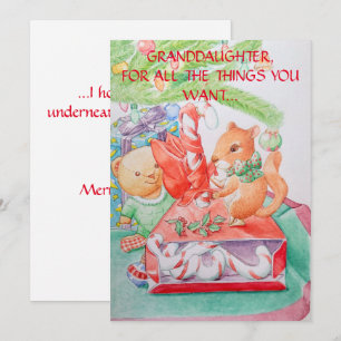 Carte de voeux de Noël de la grand-fille