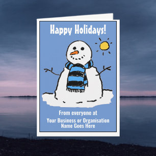 Carte de vœux de Noël de la société Fun Snowman.