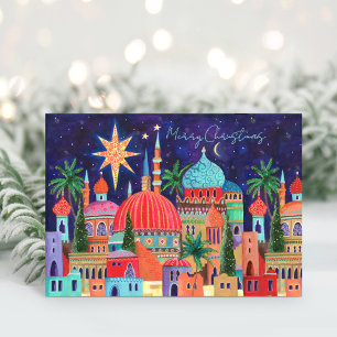 Carte de vœux de Noël de la ville orientale