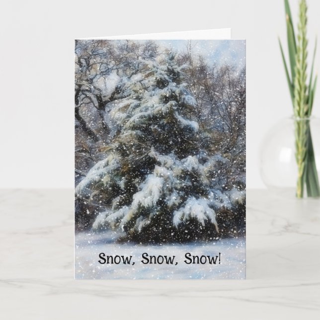 Carte de voeux de Noël de neige (Devant)
