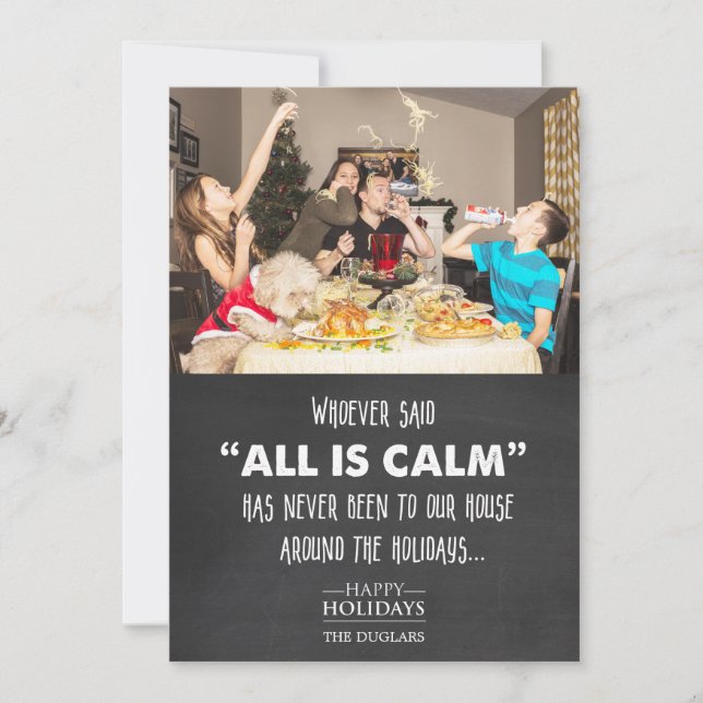 Carte de voeux de Noël de Noël de Noël de vacances (Devant)