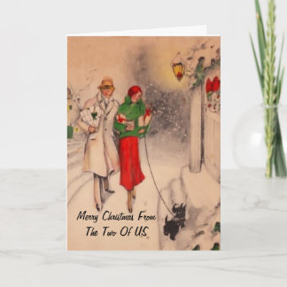 Carte de voeux de Noël de nous deux