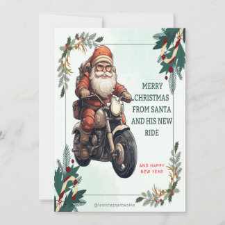 Carte de vœux de Noël de Père Noël