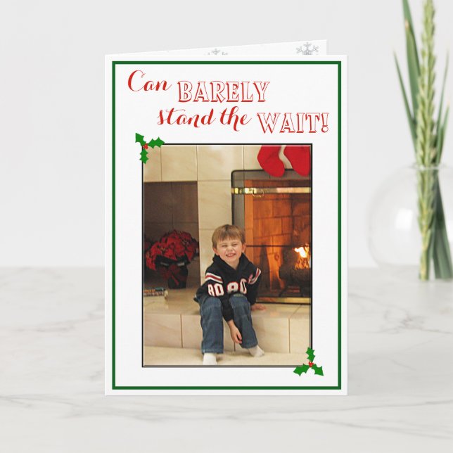 Carte de voeux de Noël de photo de vacances (Devant)