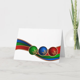 Carte de voeux de Noël de ruban d'ornement