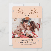 Carte de voeux de Noël de Rudolph Rednose Reindeer