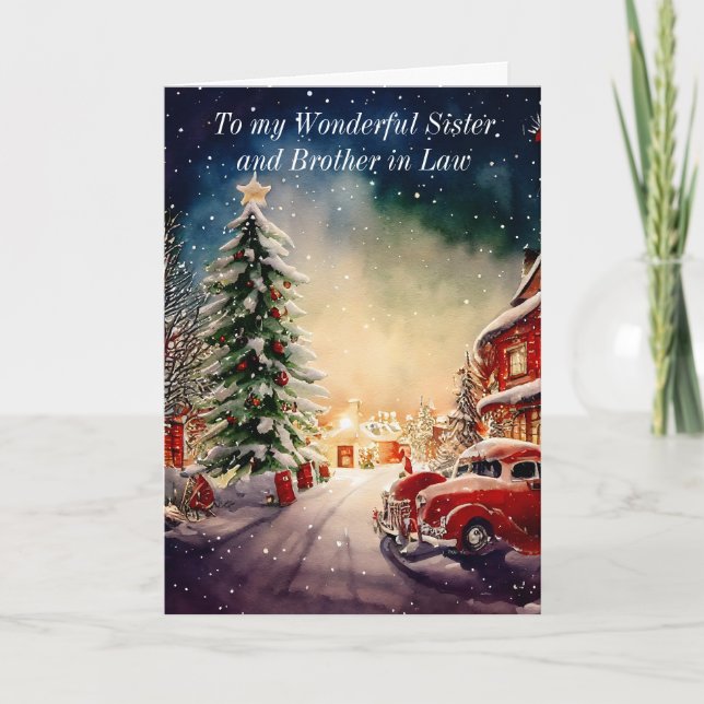 Carte de voeux de Noël de Soeur et Frère en droit (Devant)