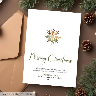 Carte de vœux de Noël de style écriture élégante