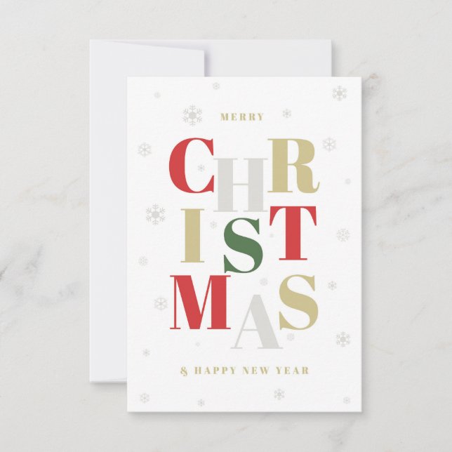 Carte de voeux de Noël de style flamand. (Devant)