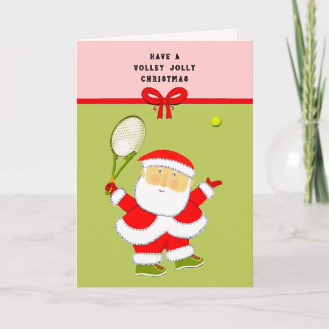 Carte de vœux de Noël de tennis (Devant)