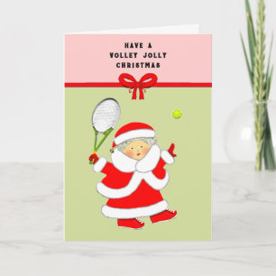 Carte de vœux de Noël de tennis
