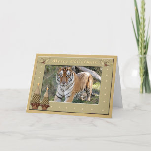 Carte de voeux de Noël de tigre de Bengale