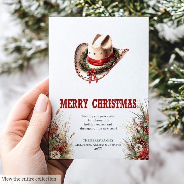 Carte de vœux de Noël de typographie Wild West (Wild West typography Christmas greeting card

)
