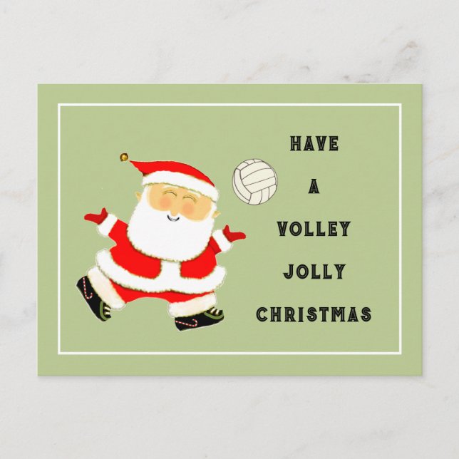 Carte de vœux de Noël de volley-ball (Devant)