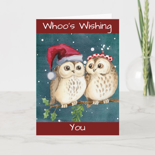 Carte de voeux de Noël de Whoo (Devant)