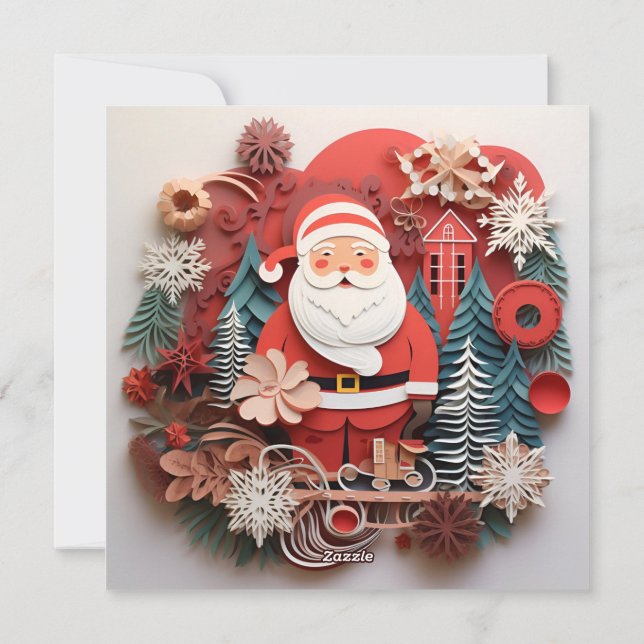 Carte de vœux de Noël décorée de fêtes (Dos)