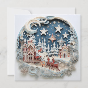 Carte de vœux de Noël décorée pour les fêtes