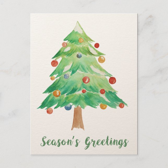 Carte de vœux de Noël d'entreprise arbre de Noël a (Devant)