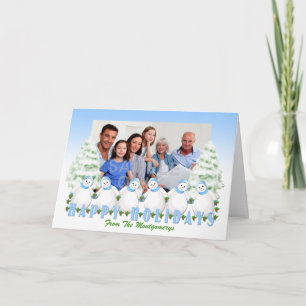 Carte de voeux de Noël des Snowmen