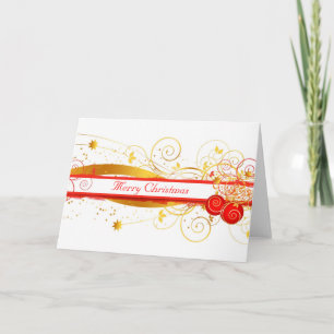 Carte de voeux de Noël d'or