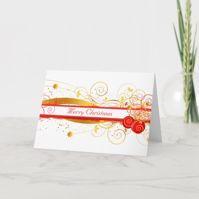 Carte de voeux de Noël d'or (Devant)
