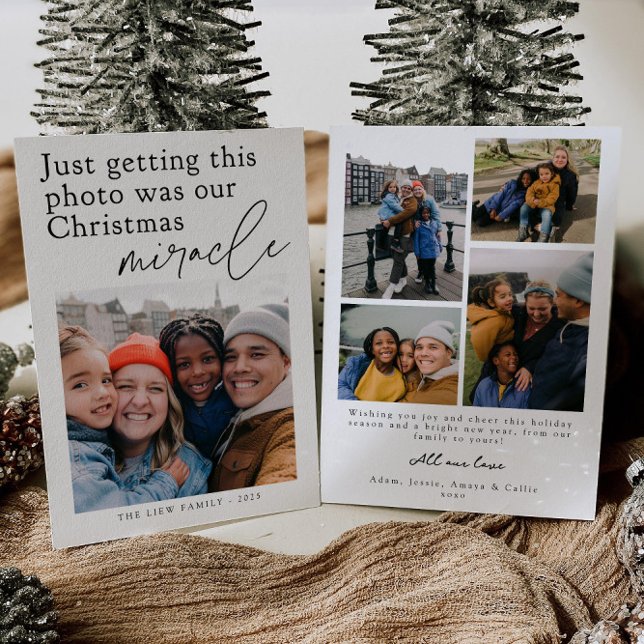 Carte de vœux de Noël drôle avec photo de miracle (Créateur téléchargé)