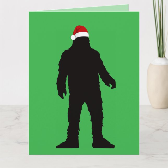 CARTE DE VŒUX DE NOËL DRÔLE BIG FOOT (Devant)