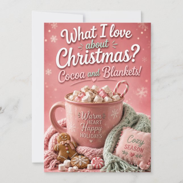 Carte de vœux de Noël drôle Candy and Cuddles (Devant)