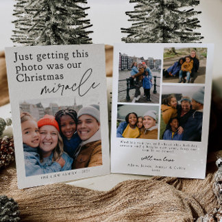 Carte de vœux de Noël drôle Miracle Photo