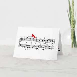 Carte de voeux de Noël du cardinal de musique joye