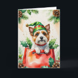 Carte de voeux de Noël du chien de Cairn Terrier<br><div class="desc">Vivez un tourbillon de vacances amusant avec ce chien de Noël de conception ludique! Plein d'énergie festive,  il capture la joie de la saison avec un thème fantasque et chaleureux,  parfait pour répandre la joie.</div>