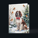 Carte de voeux de Noël du chien de Setter anglais<br><div class="desc">Vivez un tourbillon de vacances amusant avec ce chien de Noël de conception ludique! Plein d'énergie festive,  il capture la joie de la saison avec un thème fantasque et chaleureux,  parfait pour répandre la joie.</div>