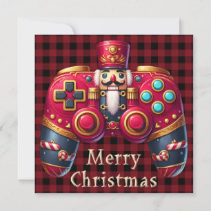 Carte de voeux de Noël du contrôleur de jeu Nutcra