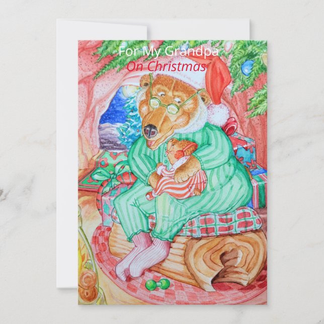 Carte de voeux de Noël du grand-père (Devant)