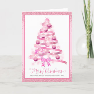 Carte de vœux de Noël du logo d'entreprise Merry C