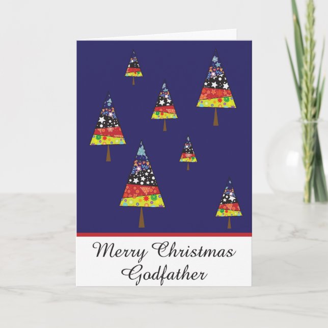 carte de voeux de noël du parrain (Devant)